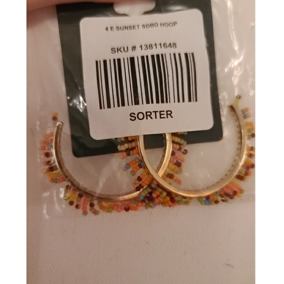 Torrid NWT Multi bead Necklace AND Hoops - Picture 5 of 5